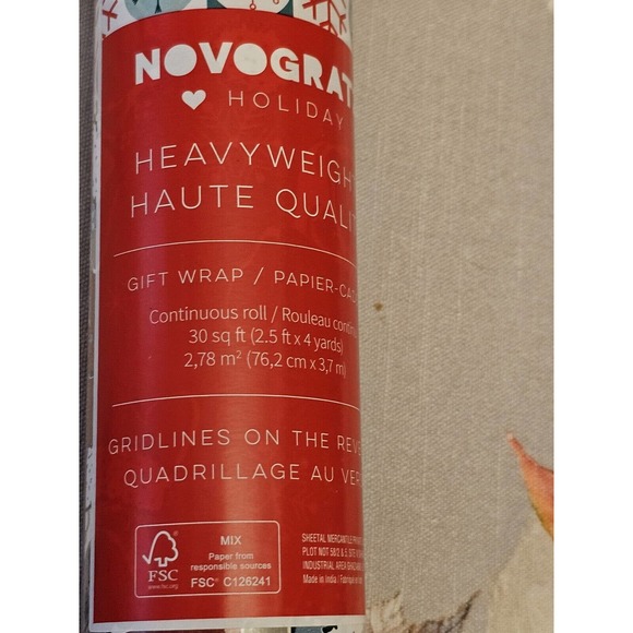 Holiday Frenchie French Bulldogs in Hat Christmas Wrapping Paper Roll - Picture 2 of 3